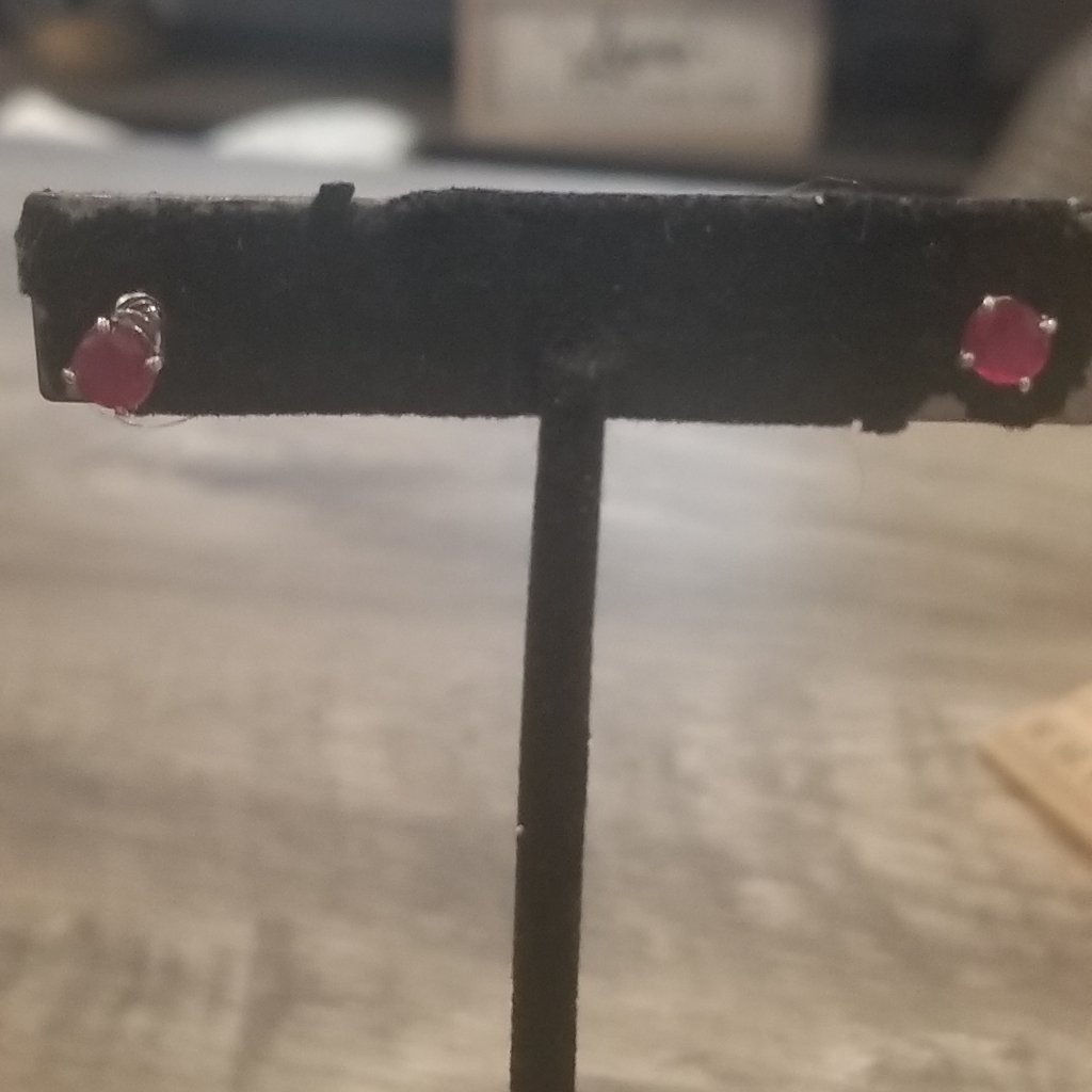 Elegant Ruby Stud Earrings